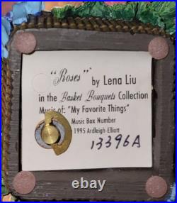 5 Pc Collection WithCOA Lena Liu Basket Bouquets Collection Flowers Music Box Work