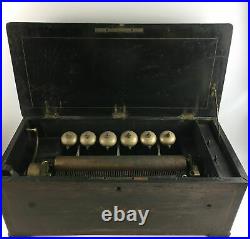 6 Bell Antique Music Box Lot 3963