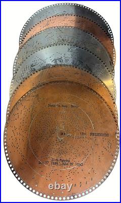 6- Regina 15-1/2 Music Box Discs Nice Originals