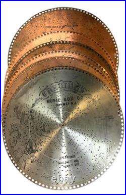 6- Regina 15-1/2 Music Box Discs Religious Tunes