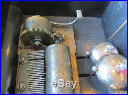 6 Song & 4 Bell Henry Gautschi & Sons Cylinder Music Box for Parts /Restoration