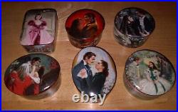 6pc lot Gone With The Wind 1991 Complete Set Fine China Music Boxes W. I. George