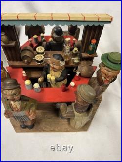 ANRI Early Bar Set/Mechanical bartender/music box/1930s/extras/refurbished/works