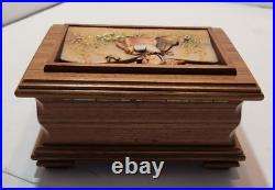 ANRI carved M. J. Hummel The Four Seasons Series 3 In Tune -Goebel Reuge Music Box