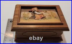 ANRI carved M. J. Hummel The Four Seasons Series 3 In Tune -Goebel Reuge Music Box