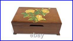 ANT. Thorens AD-30 Swiss Disc Music Box Inlaid Wood Case Working #1226 1930s