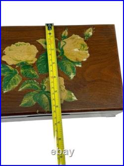 ANT. Thorens AD-30 Swiss Disc Music Box Inlaid Wood Case Working #1226 1930s