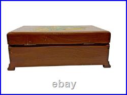 ANT. Thorens AD-30 Swiss Disc Music Box Inlaid Wood Case Working #1226 1930s