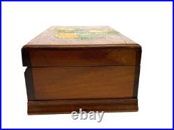 ANT. Thorens AD-30 Swiss Disc Music Box Inlaid Wood Case Working #1226 1930s
