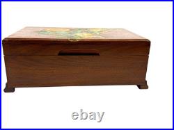 ANT. Thorens AD-30 Swiss Disc Music Box Inlaid Wood Case Working #1226 1930s