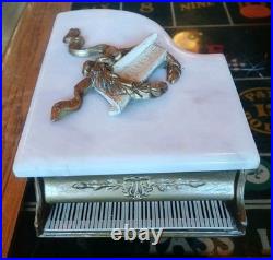 ANTIQUE 1920s THORENS GRAND PIANO MUSIC BOX MARBLE TOP (R)