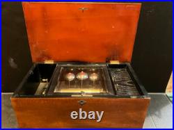 ANTIQUE CIRCA 1895 B. H. ABRAHAMS SWISS CYLINDER MUSIC BOX With BELLS (WORKS!) ANTIQUE CIRCA 1895 B. H. ABRAHAMS SWISS CYLINDER MUSIC BOX With BELLS (WORKS!)