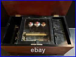 ANTIQUE CIRCA 1895 B. H. ABRAHAMS SWISS CYLINDER MUSIC BOX With BELLS (WORKS!) ANTIQUE CIRCA 1895 B. H. ABRAHAMS SWISS CYLINDER MUSIC BOX With BELLS (WORKS!)