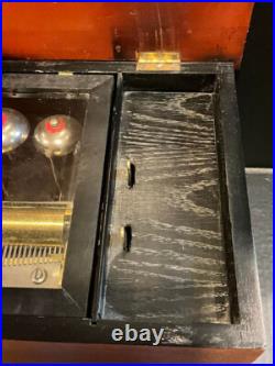 ANTIQUE CIRCA 1895 B. H. ABRAHAMS SWISS CYLINDER MUSIC BOX With BELLS (WORKS!) ANTIQUE CIRCA 1895 B. H. ABRAHAMS SWISS CYLINDER MUSIC BOX With BELLS (WORKS!)