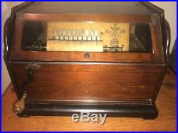 ANTIQUE CONCERT ROLLER ORGAN AND HAND MADE TABLE WithCOBS (GREAT CHRISTMAS GIFT!)