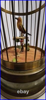 ANTIQUE GERMAN KARL GRIESBAUM SINGING BIRD CAGE MUSIC BOX AUTOMATION Read