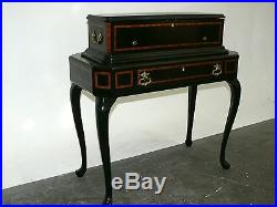 ANTIQUE LITH. J. DAJOZ SWISS MUSIC BOX With DRAWER STAND, With 3 (e) 14 CYLINDERS