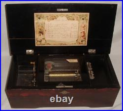 ANTIQUE MUSIC BOX, Swiss Cylinder Music Box 1880's 8 Aires MULLER & TRUB Video