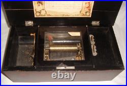 ANTIQUE MUSIC BOX, Swiss Cylinder Music Box 1880's 8 Aires MULLER & TRUB Video