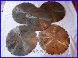 ANTIQUE REGINA MUSIC BOX DISC 15 1/2 LOT of 5 All BEAUTIFUL & TESTED Free Ship