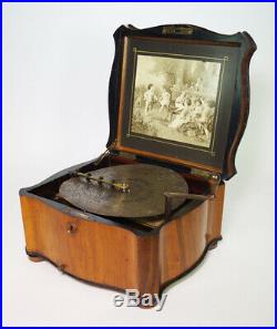 ANTIQUE SERPENTINE POLYPHON DISC MUSIC BOX WITH 30 DISCS. You can hear me play