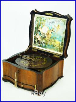 ANTIQUE SERPENTINE POLYPHON DISC MUSIC BOX You can hear me play