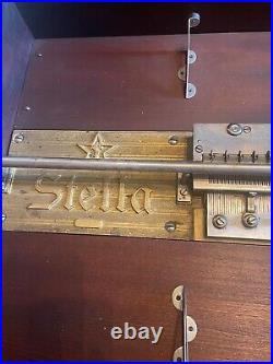 ANTIQUE STELLA MAHOGANY MUSIC BOX COMES With 28DISCS 15 LOOKS PLAYS BEAUTIFUL