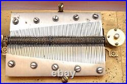 ANTIQUE SYMPHONIUM DOUBLE COMB 14-3/4 DISC MUSIC BOX with 14 DISCS