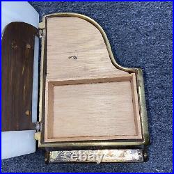 ART DECO 1920s THORENS GRAND PIANO MUSIC CIGARETTE BOX MARBLE LID WORKS ANTIQUE