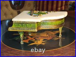 ART DECO 1920s THORENS GRAND PIANO MUSIC jewely/Cigarette BOX MARBLE LID WORKS