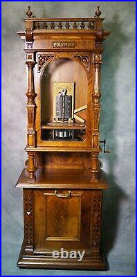 Absolutely Gorgeous Antique coin operated Upright Polyphon Disc Music Box