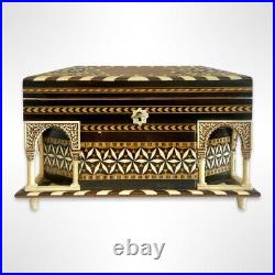 Alhambra Handmade Marquetry Inlay Reuge Music Box by Victor Molero
