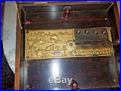 An Antique German Cased Music Box Monopol, 19th Century