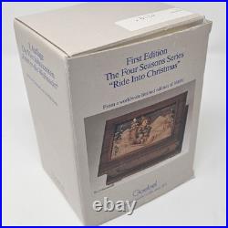 Anri Ride Into Christmas Music Box 1st Ed Goebel Hummel Exotic Wood