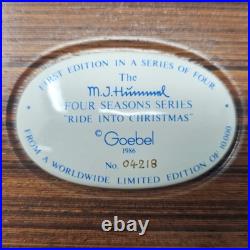 Anri Ride Into Christmas Music Box 1st Ed Goebel Hummel Exotic Wood