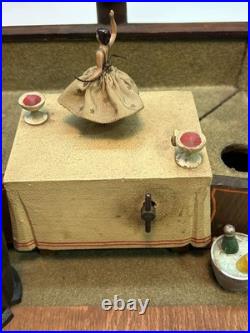 Anri Vedova Allegra Amor Bar Italian Carved Wood Figurines Set Corks Music Box