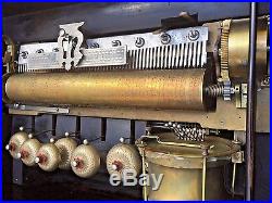 Ant Music Box 12 Tunes Pin Roller 6 Bells and Drum Henry Gautschi & Sons Phil PA