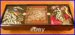 AntQ Japanese Geisha Jewelry Music Box w Moving Butterflies & Ballerina-Video