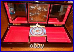 AntQ Japanese Geisha Jewelry Music Box w Moving Butterflies & Ballerina-Video