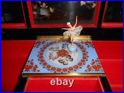 AntQ Japanese Geisha Jewelry Music Box w Moving Butterflies & Ballerina-Video