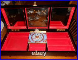 AntQ Japanese Geisha Jewelry Music Box w Moving Butterflies & Ballerina-Video