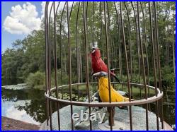 Antique 11 Automaton Double Singing Bird Cage Works See Video Germany Vtg