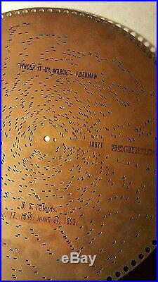 Antique 15 1/2 Regina Music Box Discs 10871 1034 1903 Whoop It Up March