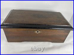 Antique 1800's Swiss Music Box. 6 Airs. Hand Crank-Depose-works But Please Read