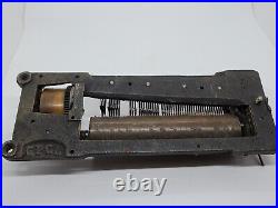 Antique 1800's Victorian Swiss Cylinder Music Box Mechanism with Bed Plate PARTS