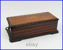 Antique 1800's Wooden Cylinder Music Box 12 Airs, Stamped #14733