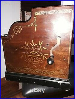 Antique 1800s FANCY Mechanical Celestina Organette Musical Instrument Music Box