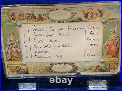 Antique 1800s Swiss 6 Airs Song Musical Box Burl Walnut God Bless America 232