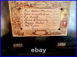 Antique 1800s Swiss Cylinder Music Box 6 Tunes Plays Great Antique 1800s Swiss Cylinder Music Box 6 Tunes Plays Great