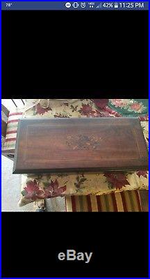 Antique 1879 Music Box Swiss Made Wood Case